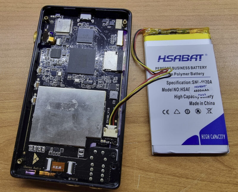 HSABAT Battery connected to Ibasso DX160
